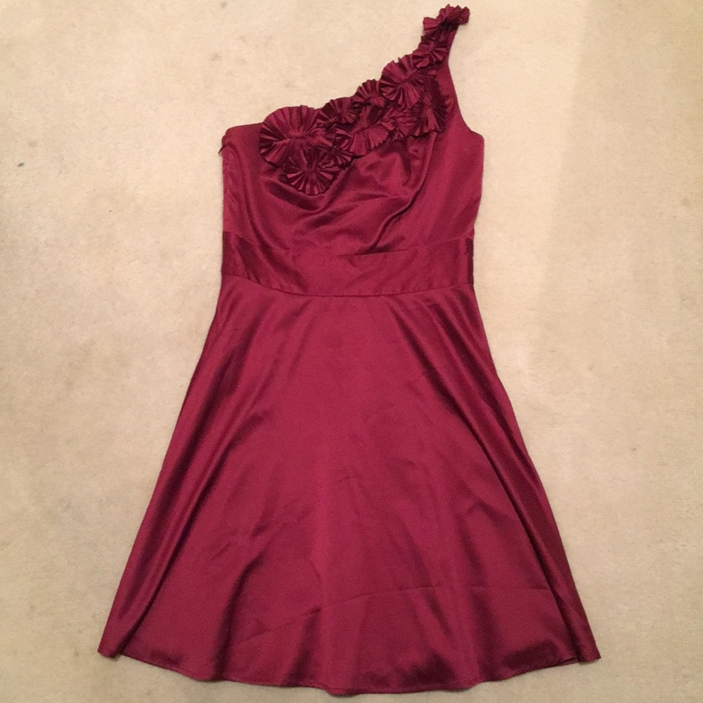 NWT The Limited One Shoulder Pleated Flowers Dress